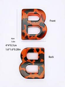 2 Miếng Rỉ sét Nâu Đầy màu sắc Giọt nước Polyresin Hình chữ cái Phụ kiện trang sức DIY , Móc chìa khóa , Quần áo Đồ trang trí Chất liệu - Rỉ Nâu - Xem 9