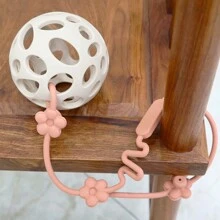 4pcs/Set Teething Silicone Chew Toy Strap, Baby Pacifier Chain, Baby Soother Toy Holder - Multicolor - View 8