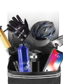 Bicycle Rear Seat Storage Bag For Delivery Drivers - Black - View 6