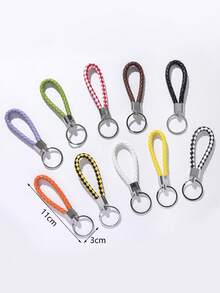 20入組隨機彩色pu皮編織繩防丟手機掛件,男女通用8字形鎖匙扣鑰匙圈帶可愛卡通吊飾,創意汽車鑰匙扣,促銷禮品手繩鑰鏈 - 彩色 - 查看 8