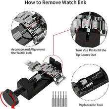 Watch Band Link Remover Tool, Watch Link Remover Kit, Watch Tool Kit Link Remover Repair Tool, Watch Adjustment Tool - Multicolor - View 7