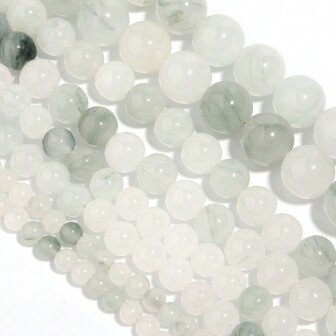 1串天山玉（天然翡翠）石珠,4/6/8/10毫米