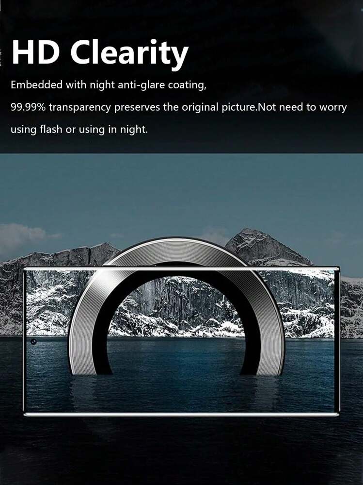 Película protectora de cobertura completa para el lente de la cámara compatible con la cámara Eagle Eye - Regalo de cumpleaños, familiar y amigos - Protector de lente, accesorios para teléfonos - Dorado - Añade 2