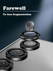 Full Coverage Camera Lens Protector Film Compatible With Samsung Eagle Eye Camera Gift For Birthday, Family, Friends Lens Protector, Phone Accessories - Gold - View 4