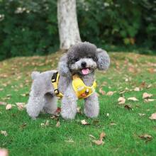 1入犬用無勾式胸背帶，可調節柔軟帶墊大型狗狗胸背帶，帶有易於控制的手柄和反光犬胸背帶 - 黃色 - 查看 11