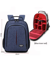 Mochila Para Cámara De Tamaño Pequeño Impermeable Para Dslr, Mochila Digital De Ocio Al Aire Libre - Azul - Ver 13