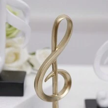 1 Miếng Vàng Dấu âm nhạc Điêu khắc , Trang trí Cái giá Vật trang trí Thích hợp Đối với Sàn nhà Và Giá sách - Vàng - Xem 5