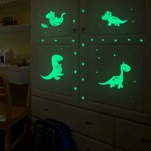 Glow In The Dark Wall Stickers,PET Dinosaur Stickers Room Decor For Boys And Girls Bedroom,Wall Stickers For Living Room Decors School Decor School Surprise Dormitory Decor Back To School Home Decor School Supplies