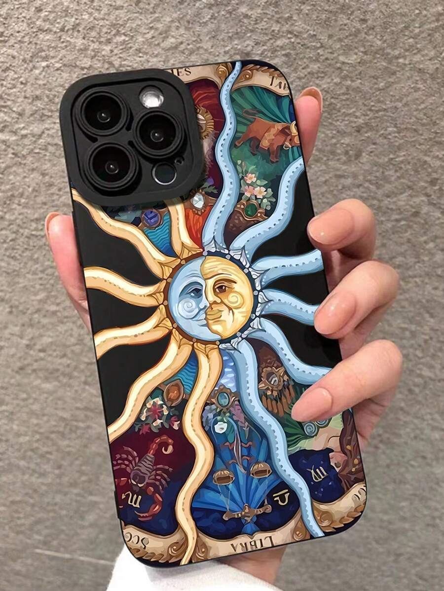 1入組有趣的直邊相機孔設計手機殼,適用於iphone 15promax/14plus/13promax/12/11/7g/7p/ix/xr/xsmax - 彩色 - 查看 1