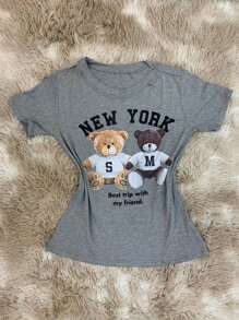 Women T-Shirts - 灰色 - 查看 1