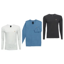 Playera Manga Larga para Hombre Set de 3 piezas - Multicolor - Ver 1