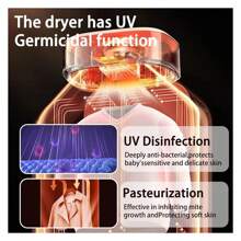 YONGSTYLE Portable Clothes Dryer, Mini Electric Dryer Machine Laundry Drying Clothes Laundry Dryer For Apartments, Travel, Dorm, RV, Home Small Foldable Dryers For Clothes Underwear - Multicolor - View 3