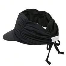 女士多色馬尾捲邊遮陽帽尼龍防曬可摺疊沙灘帽戶外帽 - 彩色 - 查看 16