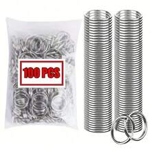 50-100 Cái/bộ 20mm Vòng chìa khóa Mở Nhảy Nhẫn Trình kết nối Kim loại Tách Nhẫn Đối với Móc chìa khóa Vật rủ xuống Đồ trang sức Làm Đồ treo Chế tạo - Bạc - Xem 12