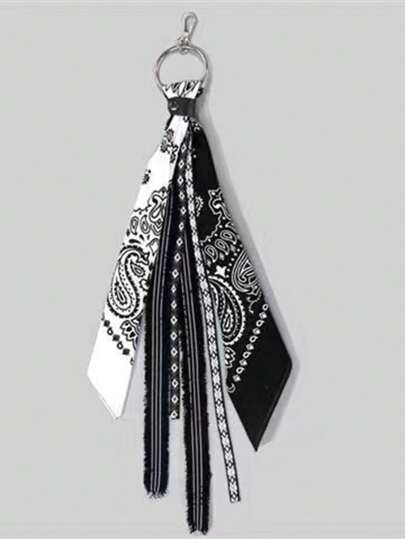 1 件嘻哈风格腰巾，带水果和花卉印花和链条，男士街头服饰万圣节父亲节礼物学校珠宝男士 Y2k 配饰哥特链条牛仔裤配饰哥特式珠宝返校万圣节配饰朋克街头服饰配饰