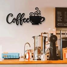 1 件金属墙面艺术室内装饰、墙面艺术吊坠、室内家居装饰、花园挂画、金属工艺品、节日礼物、厨房、客厅、咖啡厅墙面装饰、家居装饰、房间装饰、墙面装饰 - 黑色 - 查看 2