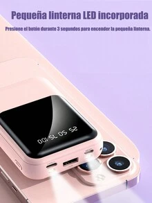 Mini Banco de energía 20000mah Banco de energía rápido cargador 2 carga USB cargador portátil batería externa - Blanco y Negro - Ver 4