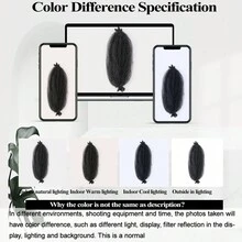 Marley Twist Braiding Hair 24 Inch Kinky Twist Hair 1 Pack Springy Afro Twist Hair Kinky Marley Braiding Hair For Pre-Fluffed Natural Spring Twist Hair Wrapping Hair For Soft Locs - Black - View 8