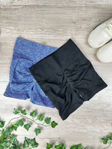 Women Sports Briefs - 藍色和黑色 - 查看 1