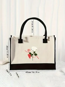 Bolsa de lona impresa, estilo de negocios, ligera y resistente al agua. Bolsa de regalo personalizada con patrón personalizado, de gran capacidad para compras. Adecuada para bodas, cumpleaños, playa, vacaciones. Mejor regalo para mujeres, madres, maestros, amigos, damas de honor, estudiantes. Bolso grande, bolsa escolar, adecuada para adolescentes, estudiantes universitarias, trabajadores de cuello blanco. Aplicable a oficina, academia, trabajo, negocios, transporte, al aire libre, viajes y salidas. Regalo de graduación de regreso a la escuela para bolsa de maestro, bolsa de playa, bolsa de compras de vacaciones, glamour de Año Nuevo - Blanco - Ver 5