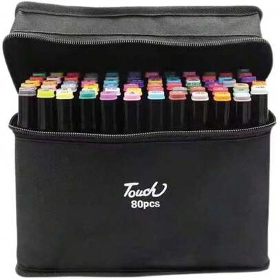 80/60/48/36 Colores Papelería Marcadores Doble Punta Plumones Punta De Pincel  pastel  organizador  Varios Colors brush Rotuladore de Punta Doble de Agua para Dibujar Colorear Acuarelas Cómic Caligrafía, Rotuladores Punta Pincel para Niños Adultos Set de plumones de arquitectura alta premium artísticos de  calidad acrilicos estuche para marcadores  permanentes  set kit de marcadores