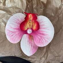 波西米亚风 1 件装蝴蝶兰花朵发夹仙女森林夹爪夹发夹发夹 - 杏色 - 查看 15