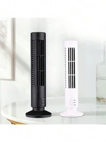 2 Speed Mini USB Tower Fan, Portable - White - View 1