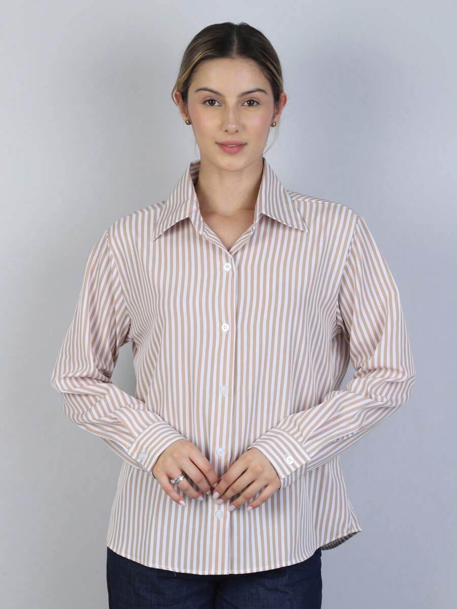 Women Blouses - 米色 - 查看 1