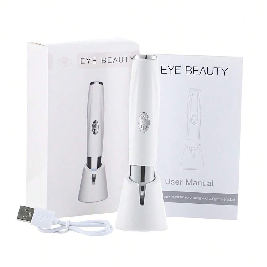Eye Massager Device, Facial Beauty Tool For Eye Wrinkle Reduction, Home-Use Radio Frequency Eye Massager - White - View 1