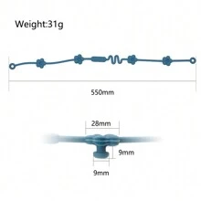 4pcs/Set Teething Silicone Chew Toy Strap, Baby Pacifier Chain, Baby Soother Toy Holder - Multicolor - View 3