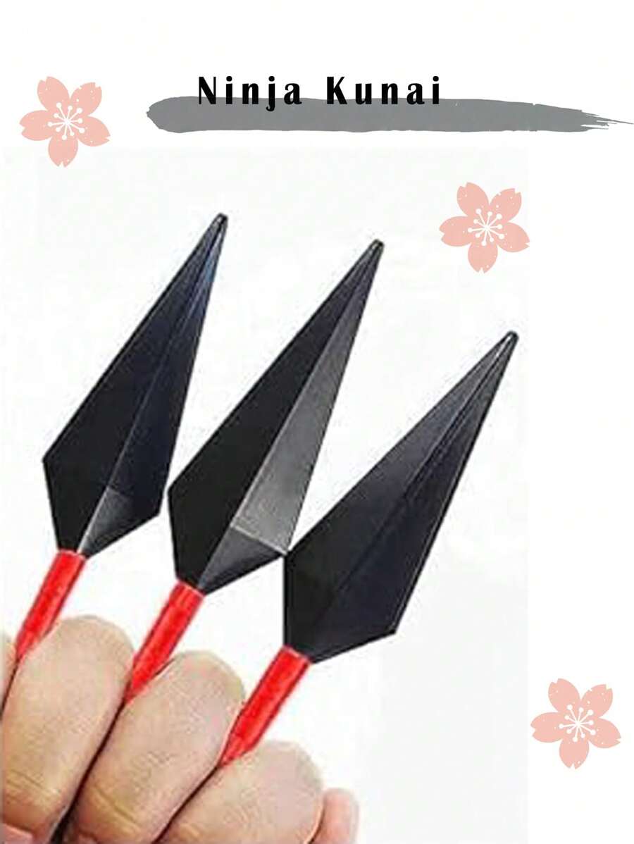 3入組飛鏢、動漫玩具、劍裝飾-abs塑料玩具裝飾,手裏劍、飛鏢星塑料玩具套件,投擲星、手裏劍刀、成人女士與男士和服配飾,薩斯克服裝、雛田服裝、飛鏢刀 - 彩色 - 查看 1