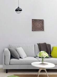 1個復古風格的30cm方形幾何圖案裝飾掛件,家居牆面裝飾創意掛飾