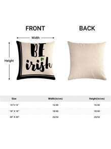 4入組聖派翠克節幸運四葉草綠色格紋裝飾枕套（不含枕芯）,適用於家居沙發裝飾 - 彩色 - 查看 6