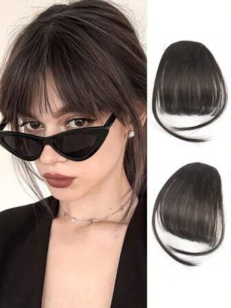 Franja Falsa Sintetica De 6 Polegadas Cor Preto Natural