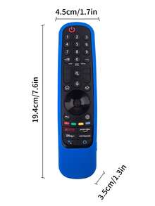 Funda Protectora De Silicona Para Mando A Distancia Mr21ga/mr21gc Mr23ga, Antideslizante, Antipolvo, A Prueba De Golpes, 1 pieza - Azul - Ver 2