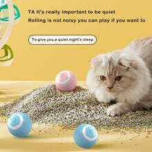 1 Miếng Thú cưng Thông minh Cán Trái bóng Đồ chơi , Có thể sạc lại , Tự động giác quan Đối với Mèo Chơi - Màu xanh lam - Xem 7
