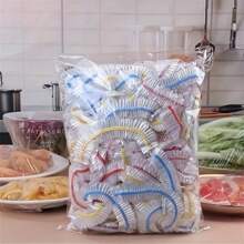 50/100/300pcs Disposable Pe Wrapping Cover For Leftovers, Fridge Bowl, Kitchen Food Film