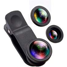 180°魚眼鏡頭，適用於iPhone、三星、Pixel、BlackBerry等手機，附夾子，手機鏡頭，畸變鏡頭，有趣的照片 - 黑色 - 查看 7