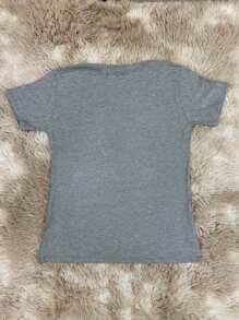 Women T-Shirts - 灰色 - 查看 2