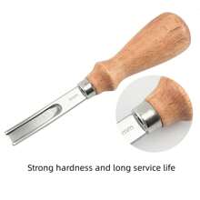 Leather Skiver, Leather Edge Beveler, Handmade Diy Leather Cutting Tool, Edge Cutting - Brown - View 6