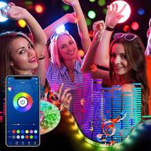 16英呎-100英呎LED燈條,搭配應用程式控制器,具備定時功能,可剪裁長度,易於安裝。適用於家庭裝飾和節日氛圍燈光。 - 彩色 - 查看 6