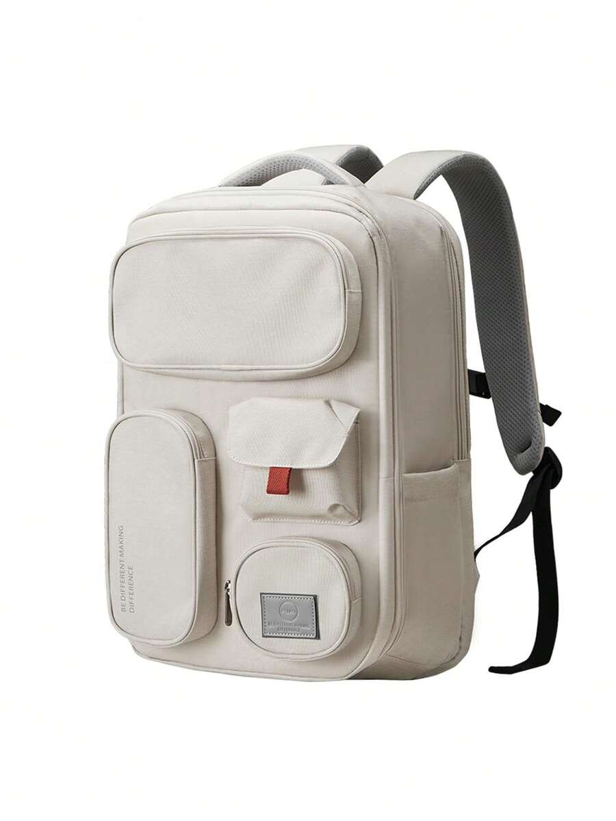 18 Inch Travel Backpack Multifunctional Large Capacity Waterproof Carry On Luggage Bag Laptop Backpack Fit 15.6 Inch Laptop With Multi Pockets For Women And Men Moonlight White - Light Grey - View 1