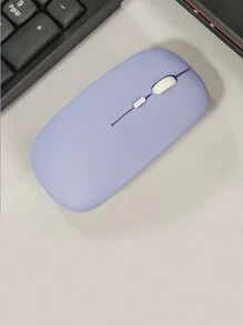 1pc ABS Material Ultra-Thin Wireless Mouse In Macaron Colors - Purple - View 3