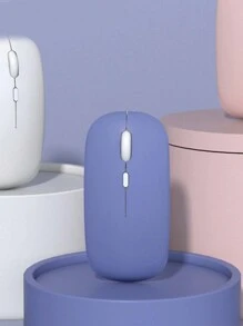 1pc ABS Material Ultra-Thin Wireless Mouse In Macaron Colors - Purple - View 5