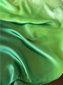 1入組新款絲綢色卡漸變手繪披肩圍巾頭巾，髮帶，頭箍，讓您的裝扮更加時尚 - 彩色 - 查看 2