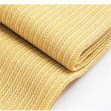 1pc Sun Block Shade Cloth With Edge Binding & Perforation For Outdoor Canopy, Balcony, Privacy Screen, Heat Insulation For Rooftop & Four Corner Sun Shade Sail - Khaki - View 5