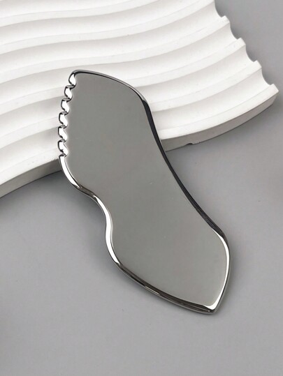 1 件齿轮不锈钢刮痧板、美容、护肤产品、水疗、自我护理、护肤工具、面部护理、美容师用品、按摩、面部按摩工具、面部滚轮