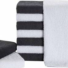 Show Towel Hair Towels - Đen và trắng - Xem 3
