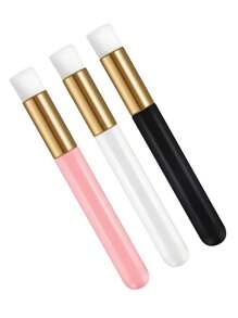 Kit Limpeza Cílios Pisseta Frasco Pump Pincel Higienização Sobrancelha - Multicolorido - Visão 4