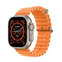 Smart Watch T800 ultra Reloj inteligente T800Ultra, carga inalámbrica, llamada,Bluetooth, monitoreo, medición de la frecuencia cardíaca, presión arterial, deportes, moda y reloj inteligente de salud. - Naranja Quemada - Ver 2